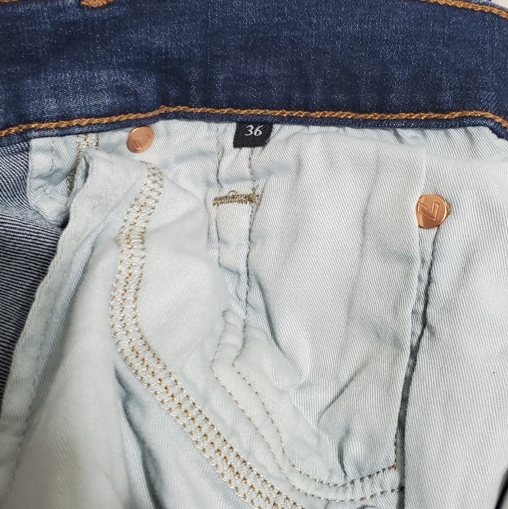 7 for all mankind men’s jeans active sport “slimmy” straight leg size 36 NWOT - Picture 8 of 9